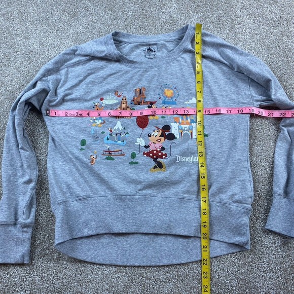 Disney Land Parks Womens New Top XS Gray Embellished Space Mountain Castle - Picture 4 of 8